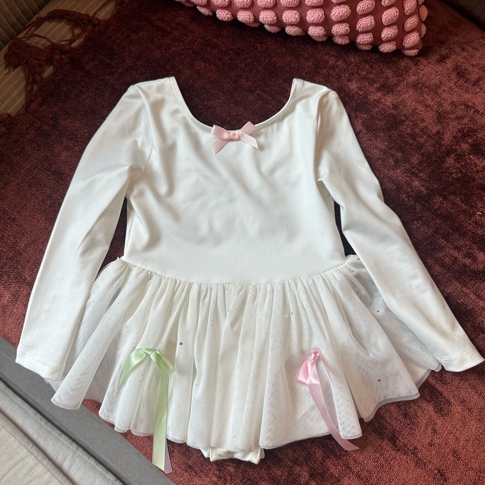 SHEIN White and Pink Kids Dance Costume